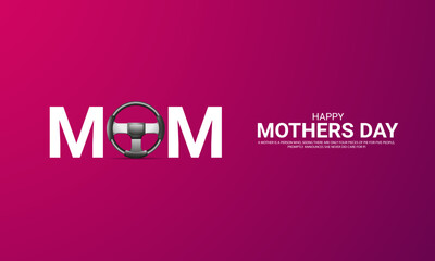Happy Mother's Day. Mother's day creative design for social media banner, poster 3D Illustration