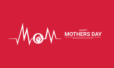 Happy Mother's Day. Mother's day creative design for social media banner, poster 3D Illustration