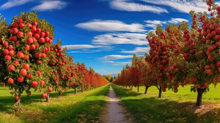Fototapeta na wymiar harvest apple farm