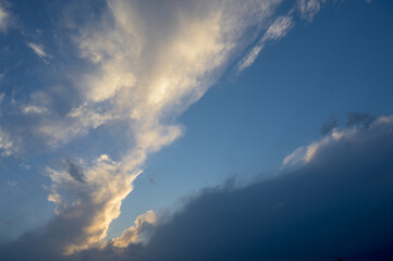 blue sky with clouds in winter over the Mediterranean sea 3