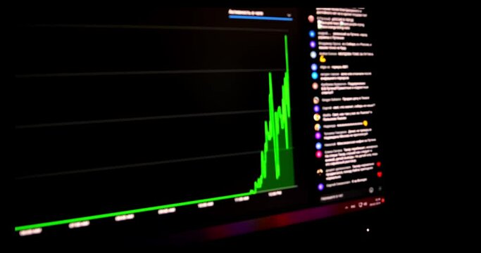 interface analytics on YouTube channel. Creative studio graphics and counters