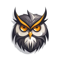 flat logo of Vector owl design 