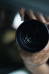 camera lens close up