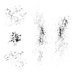 Ink blot stains set black