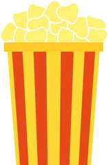 popcorn flat vector icon illustration