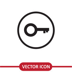  Key button vector icon flat simple illustration on white background..eps