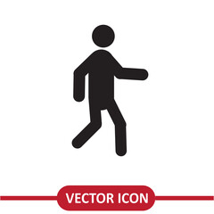 Pedestrian walking icon simple flat illustration on white background..eps