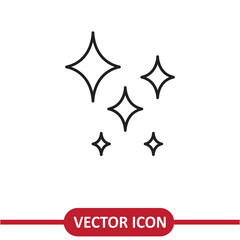 Obraz premium Stars vector icon, liner illustration on white background..eps