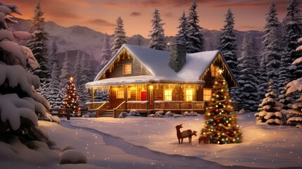 cozy wintry holiday greetings