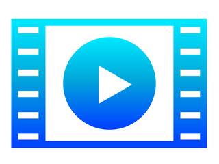 Gradient video icon illustration material