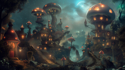 Obraz na płótnie Canvas mushroom city