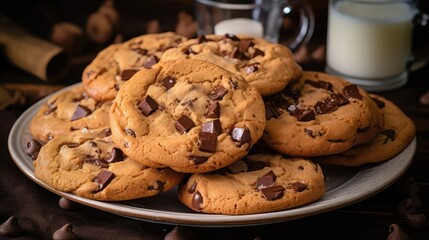 snack protein cookies - obrazy, fototapety, plakaty