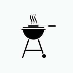 Grilled Meat Icon. BBQ, Barbecue.  Applied as a Trendy Symbol for Design Elements, Presentations, and Web Apps