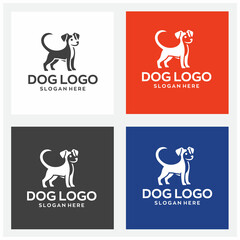 dog logo design with editable vector file