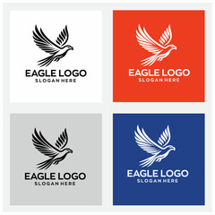 eagle logo design with editable vector file