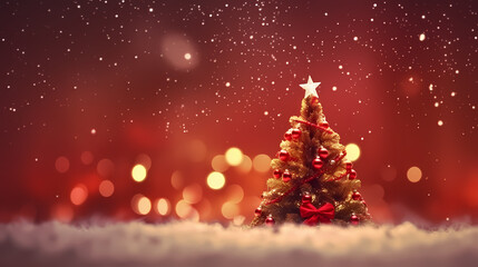 Naklejka na ściany i meble Christmas tree illustration, Christmas holidays concept