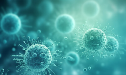 Abstract cells in mitosis or multiplication of cells