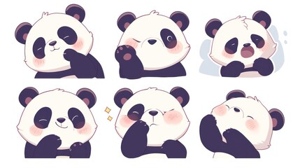 Obraz premium Emotional Panda Captivating Expressions