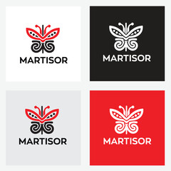 martisor logo design with editable vector file