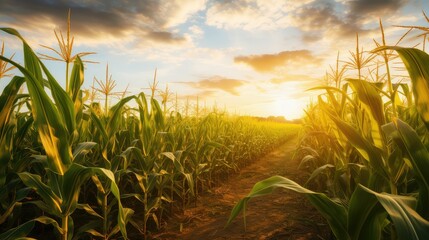 harvest corn field - obrazy, fototapety, plakaty