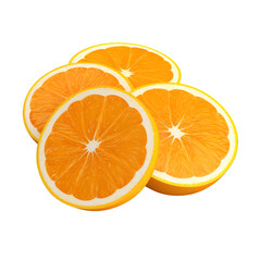 Orange Slices Fresh Orange No Background 