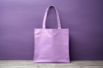Purple Tote Bag on Violet Background