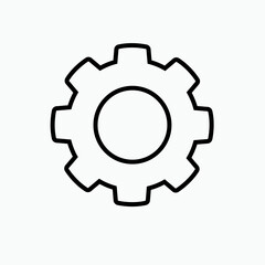 Gear Icon . Setting, Cog. Applied as a Trendy Symbol for Design Elements, Presentations, and Web Apps.