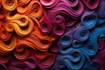  Vibrant Quilled Paper Art Displaying an Array of Colors in Rolled Spiral Designs