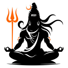 Bhagwan Shiva Silhouette 