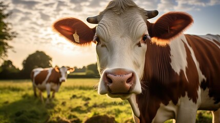 Fototapeta na wymiar cattle cow faces