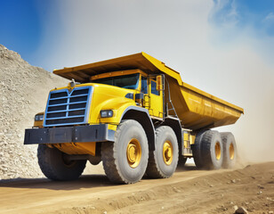 Obraz premium Heavy Duty Dump Truck at Construction Site