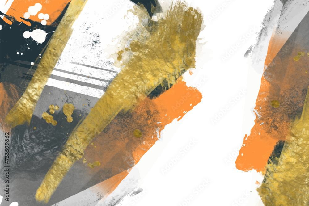 Poster creative abstract art pattern with different shapes. vector illustration.