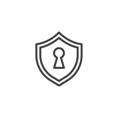 Data security and privacy line icon