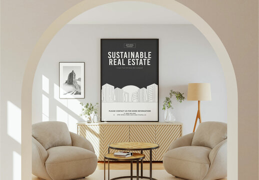 White Flat Real Estate Promotion Poster