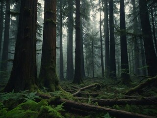 Obraz premium Dark forest Generative AI