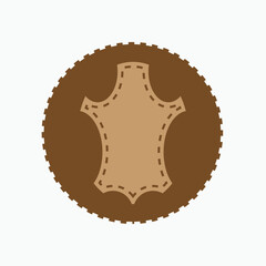 Leather Icon. Fashion Element Symbol - Vector. 