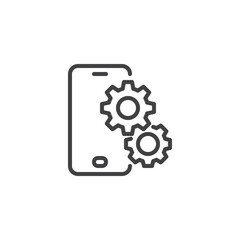 Mobile App Development line icon
