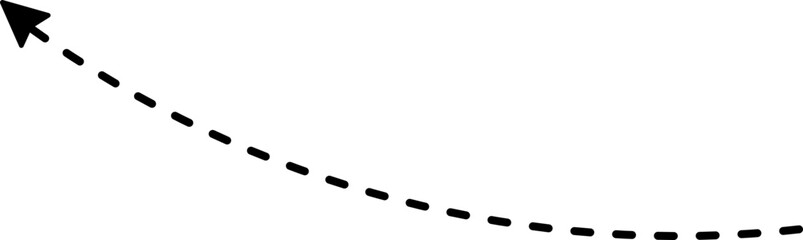 Hand drawn line dashed arrows