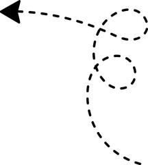 Hand drawn line dashed arrows