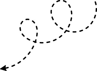 Hand drawn line dashed arrows