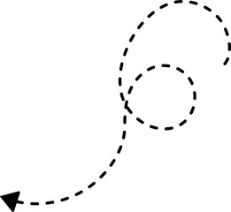 Hand drawn line dashed arrows