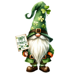 St. Patrick's Day Themed Gnome Illustration