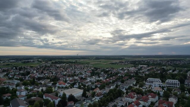 ドイツ　バイエルン州　バートヴェリスホーフェン　温泉地　空撮