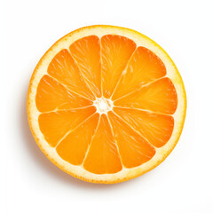 slice of orange isolated on white