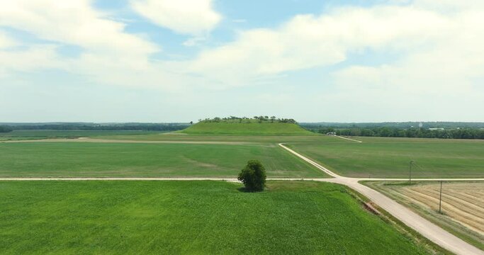 Peine Mound fly over midwest kansas