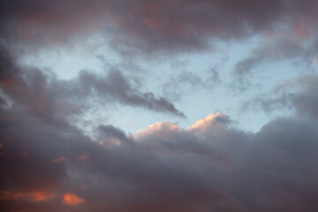 Obraz premium Colorful clouds at sunrise. Background