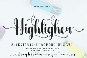 signature Font Calligraphy Logotype Script Brush Font Type Font lettering handwritten