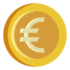 Obraz premium Euro, Coin, Money, Flat Icon
