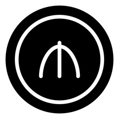  Manat, Coin, Money, Glyph Icon