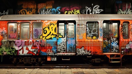 urban nyc subway wall
